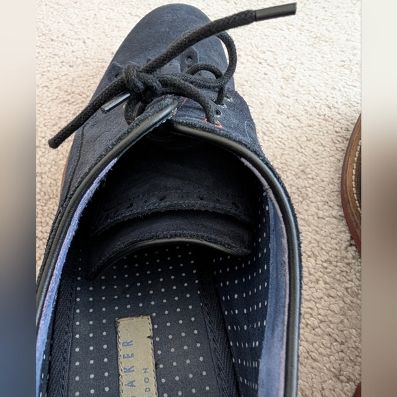 Ted Baker London TICH 2 Blue Suede Derby Shoes Men\ display picture 1